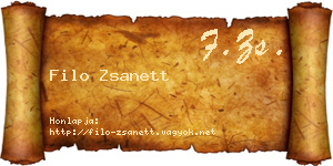 Filo Zsanett névjegykártya